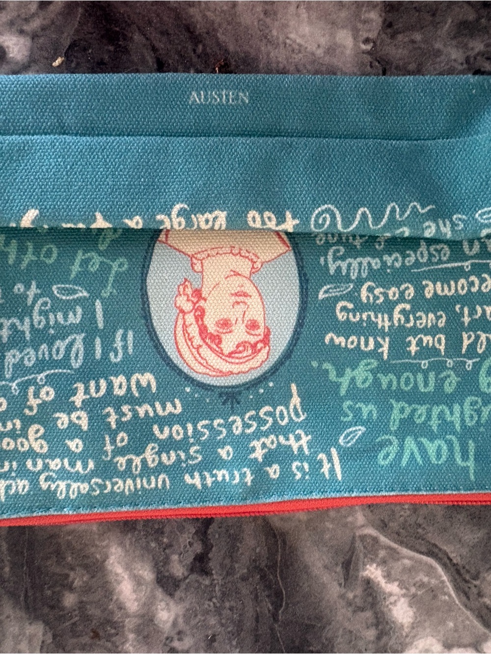 NWT! Jane Austen Portrait Canvas Pouch, THE UNEMPLOYED PHILOSOPHER’S GUILD - Picture 5 of 12